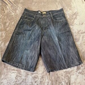 Southpole Mens Denim Shorts Dark Wash Red Tag Y2K Streetwear Jean Shorts 36X13